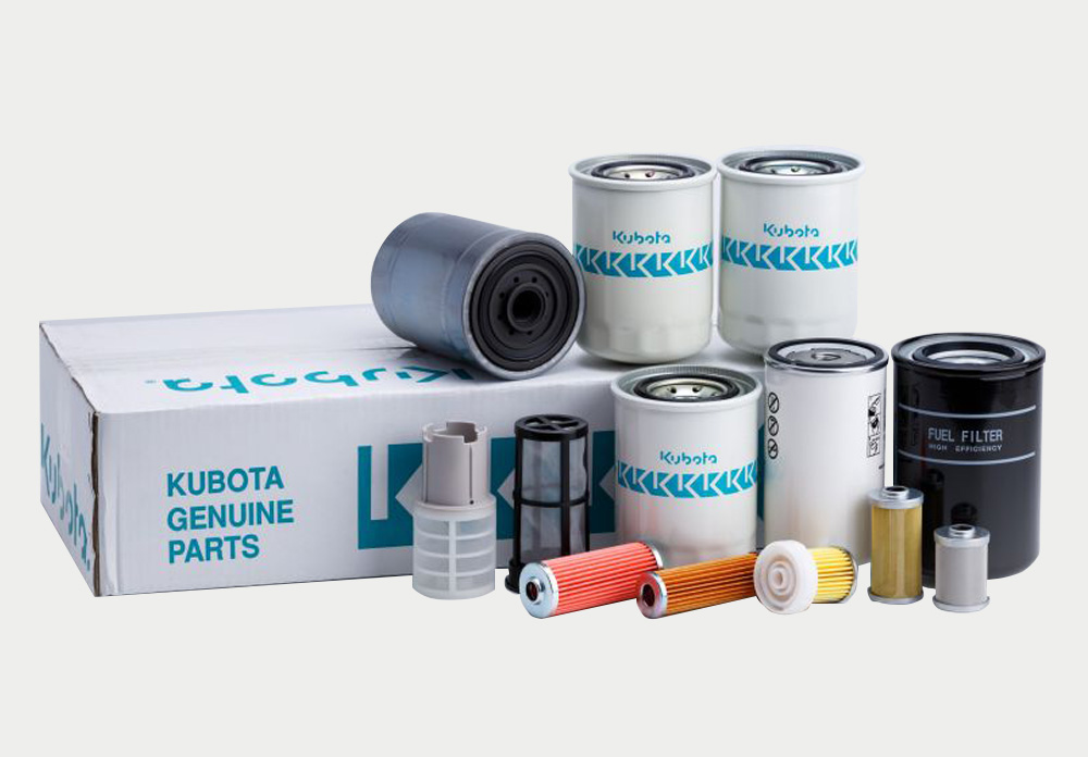Filtros originales Kubota: aire, aceite y combustible